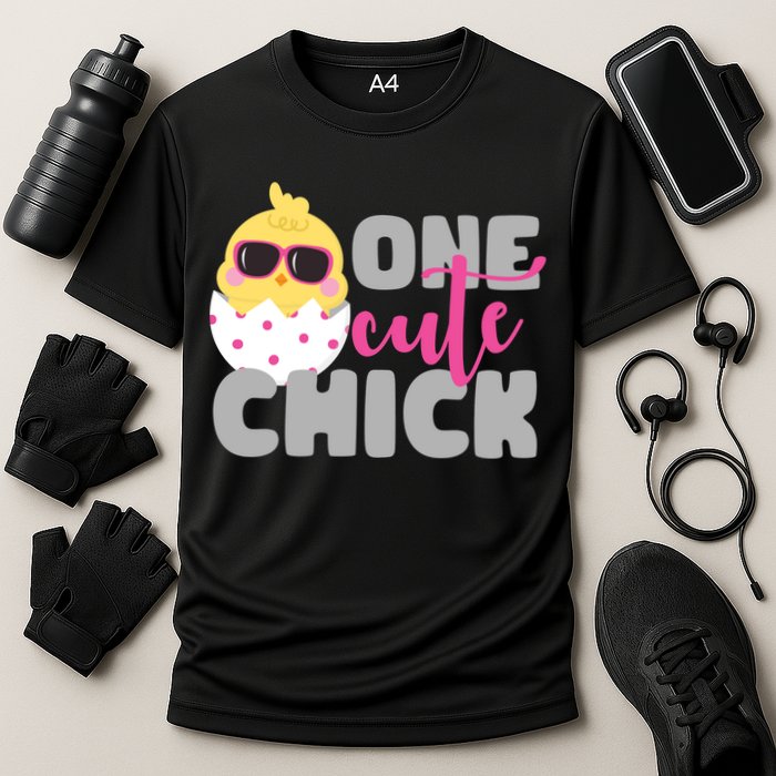One Cute Chick Funny Cooling Performance Crew T-Shirt