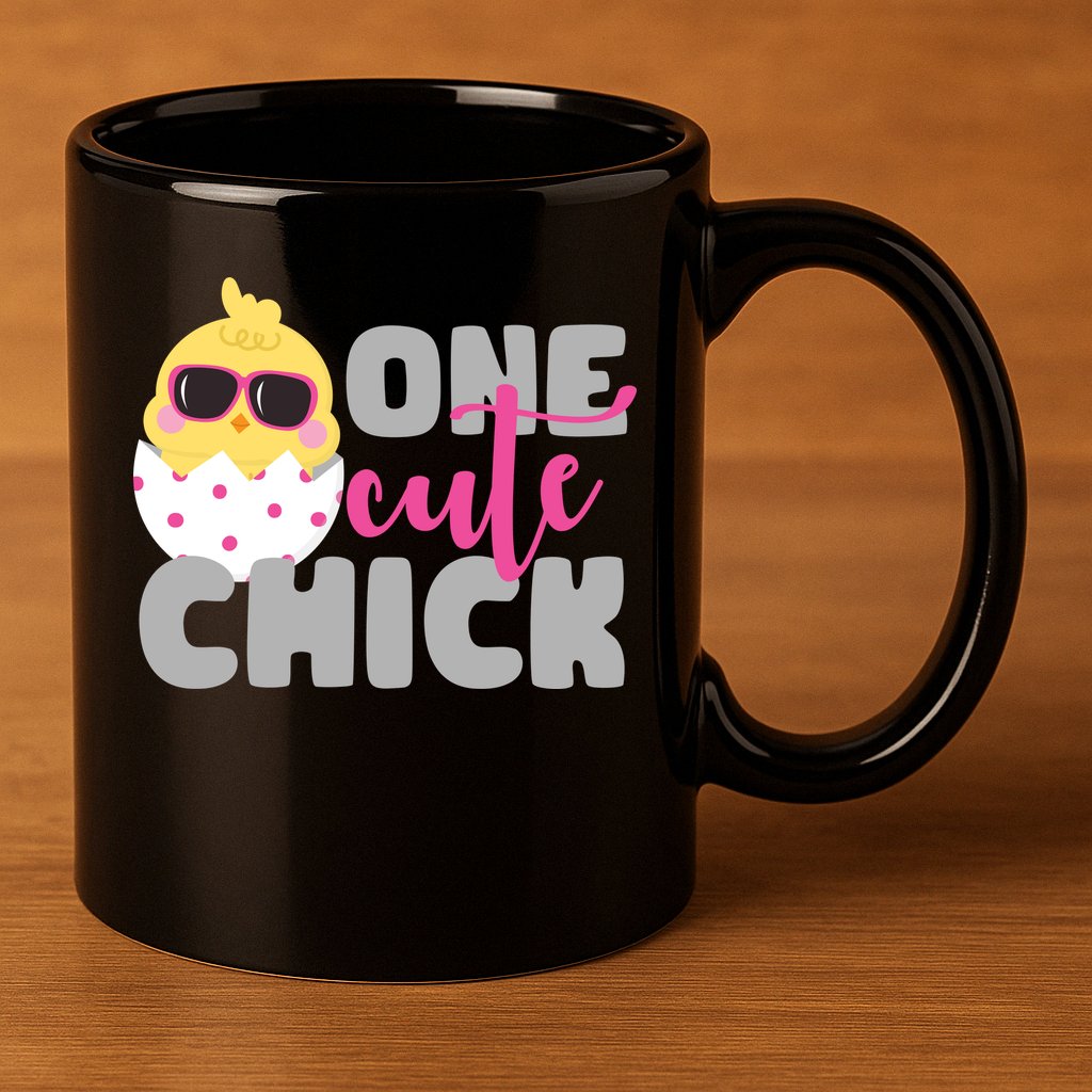 One Cute Chick Funny 11oz C Handle Ceramic Mug