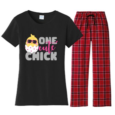 One Cute Chick Funny Women's Flannel Pajama Set