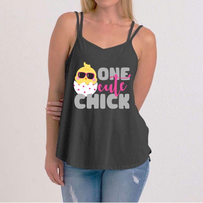 One Cute Chick Funny Women's Strappy Tank