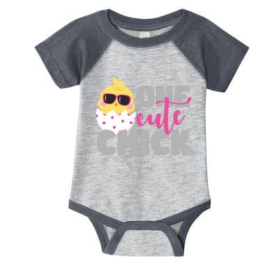 One Cute Chick Funny Infant Baby Jersey Bodysuit