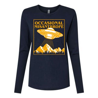 Occasional Misanthrope UFO Womens Cotton Relaxed Long Sleeve T-Shirt