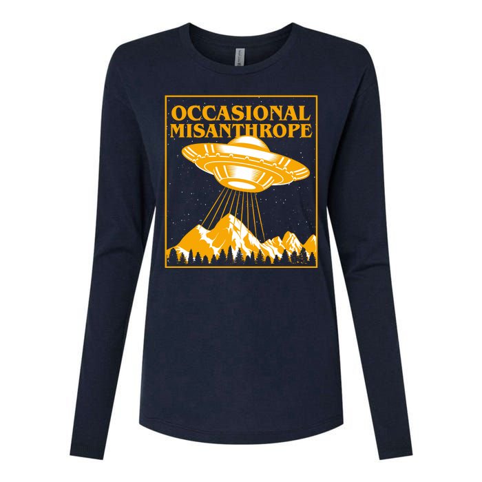 Occasional Misanthrope UFO Womens Cotton Relaxed Long Sleeve T-Shirt