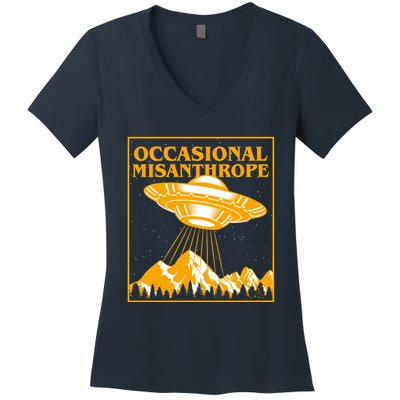 Occasional Misanthrope UFO Women's V-Neck T-Shirt