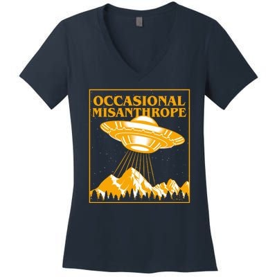 Occasional Misanthrope UFO Women's V-Neck T-Shirt