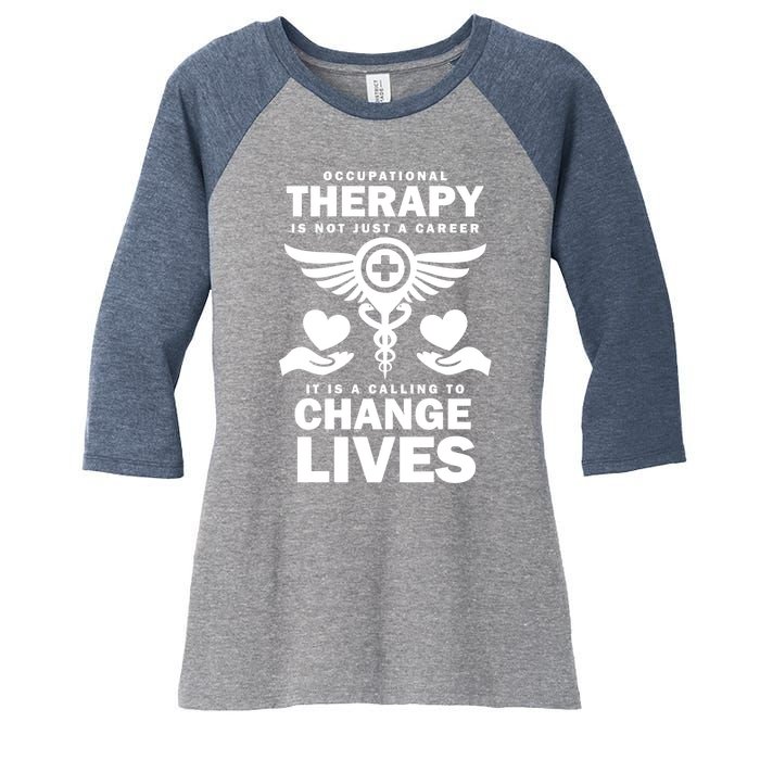 Occupational Therapy Change Lives Women's Tri-Blend 3/4-Sleeve Raglan Shirt