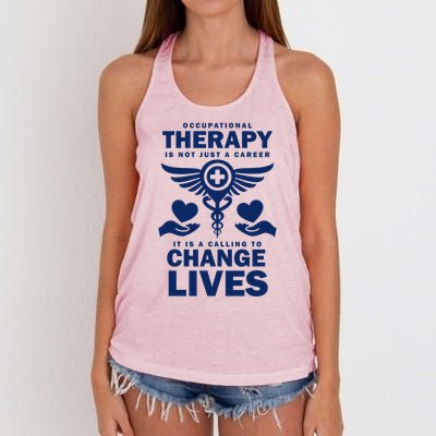 Occupational Therapy Change Lives Women's Knotted Racerback Tank