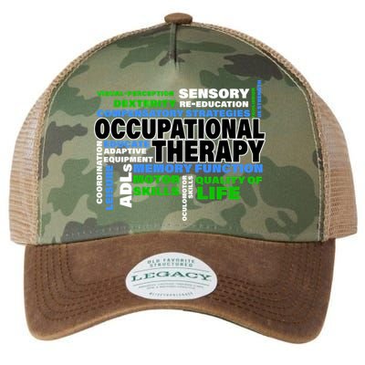 Occupational Therapy Word Cloud Legacy Tie Dye Trucker Hat