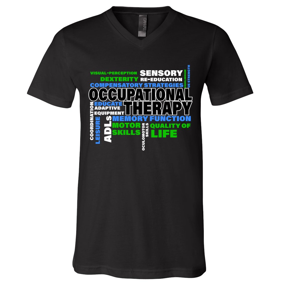 Occupational Therapy Word Cloud V-Neck T-Shirt