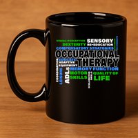 Occupational Therapy Word Cloud 11oz C Handle Ceramic Mug