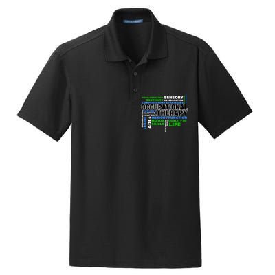 Occupational Therapy Word Cloud Dry Zone Grid Polo