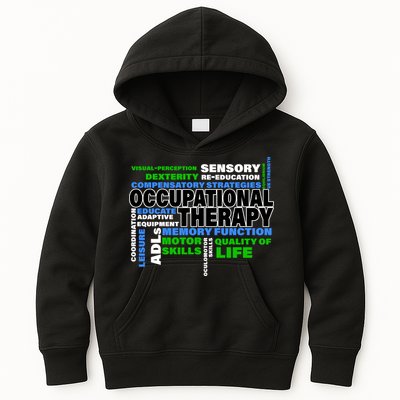 Occupational Therapy Word Cloud Kids Hoodie