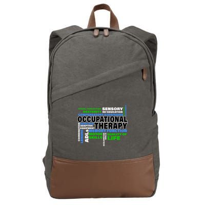 Occupational Therapy Word Cloud Cotton Canvas Backpack