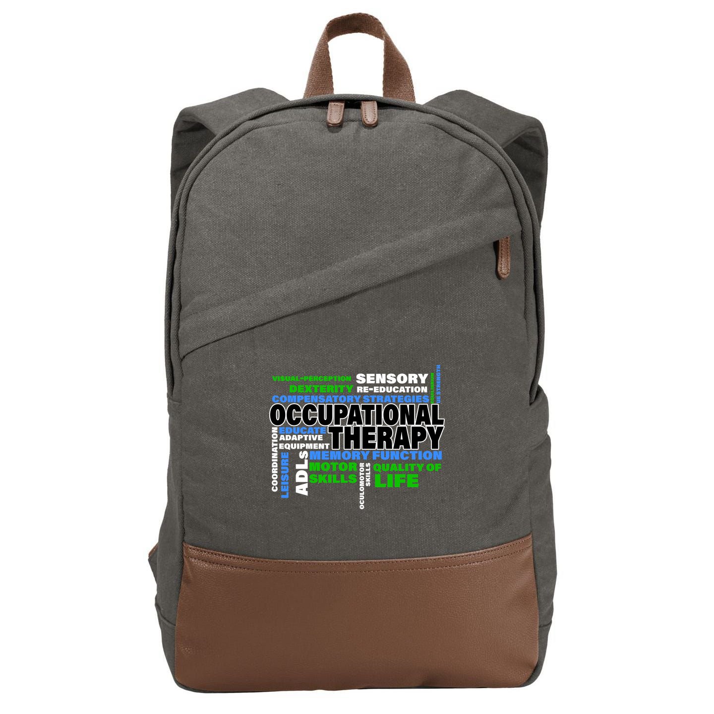 Occupational Therapy Word Cloud Cotton Canvas Backpack