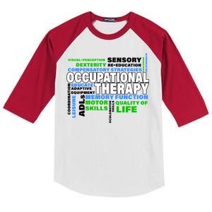 Occupational Therapy Word Cloud Kids Colorblock Raglan Jersey