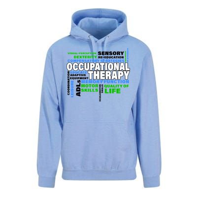 Occupational Therapy Word Cloud Unisex Surf Hoodie