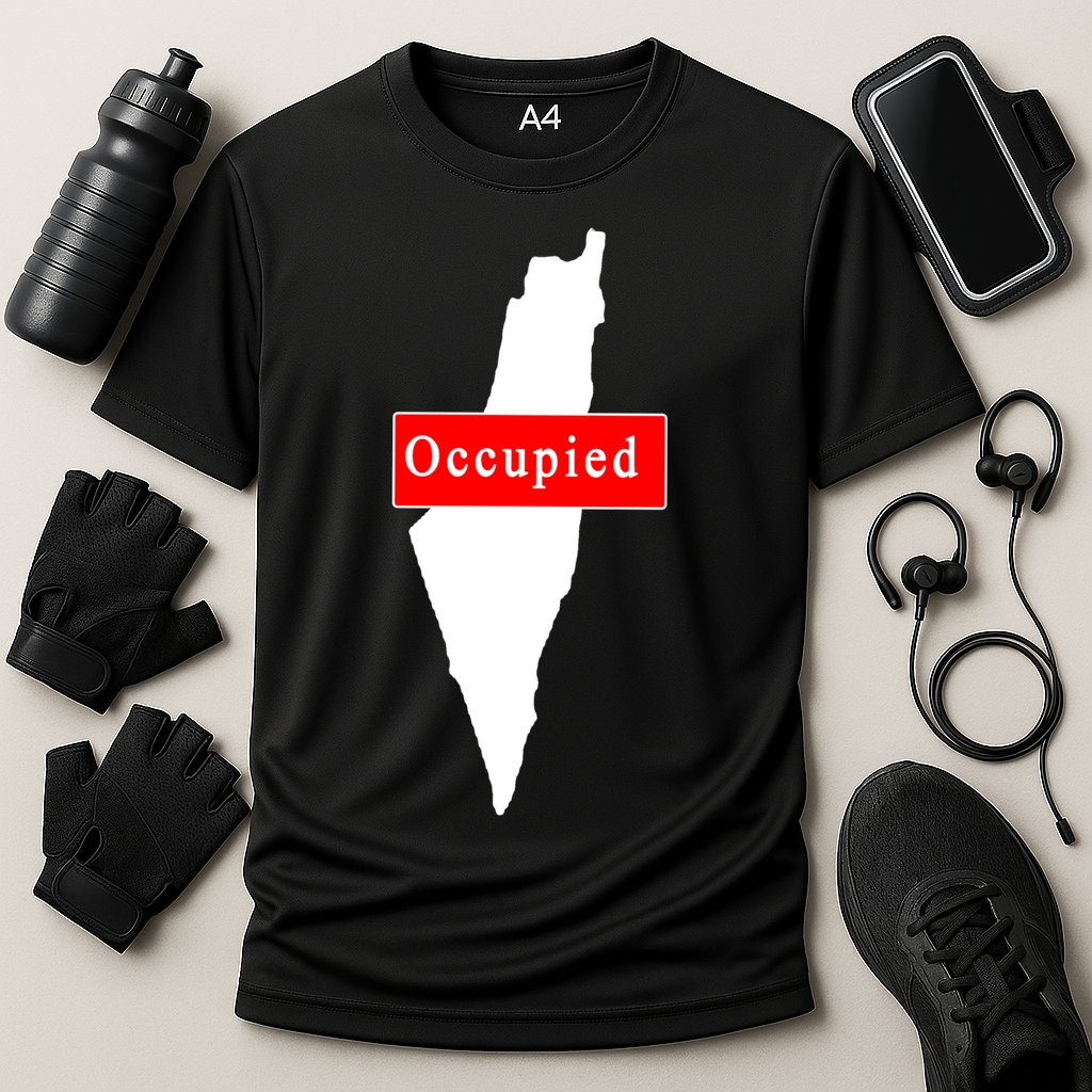 Occupied Palestine Free Gaza Anti Israel Cooling Performance Crew T-Shirt