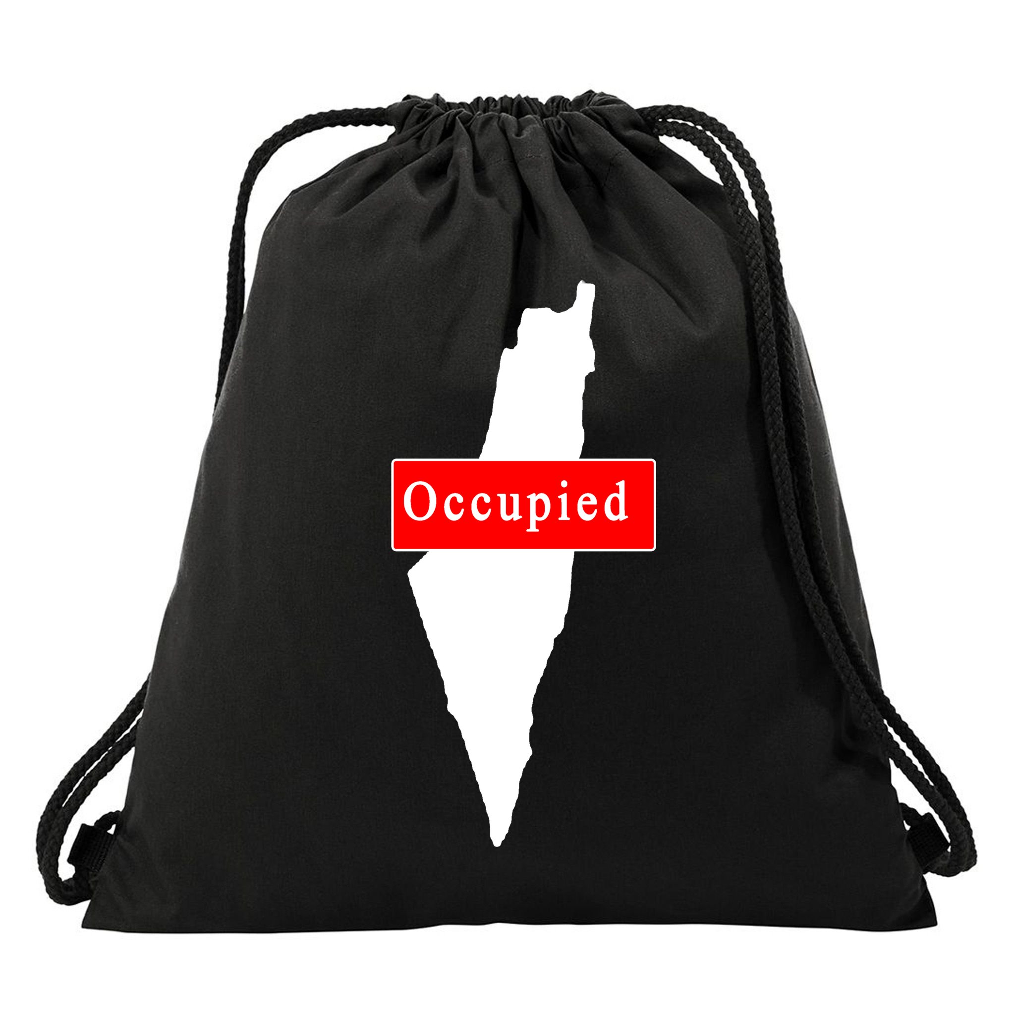 Occupied Palestine Free Gaza Anti Israel Drawstring Bag