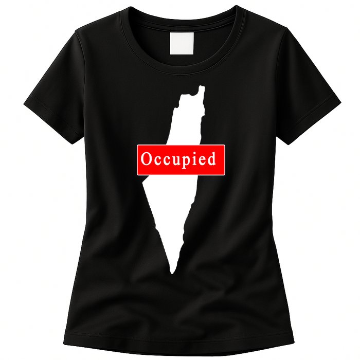 Occupied Palestine Free Gaza Anti Israel Womens T-Shirt