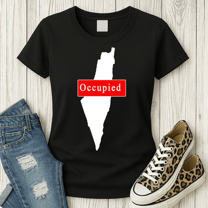 Occupied Palestine Free Gaza Anti Israel Womens T-Shirt