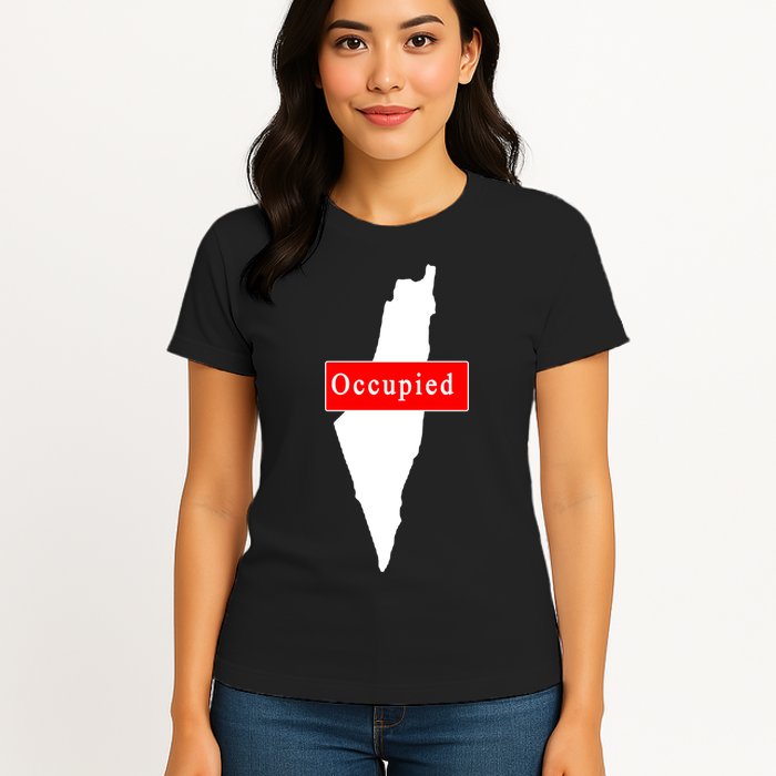 Occupied Palestine Free Gaza Anti Israel Womens T-Shirt