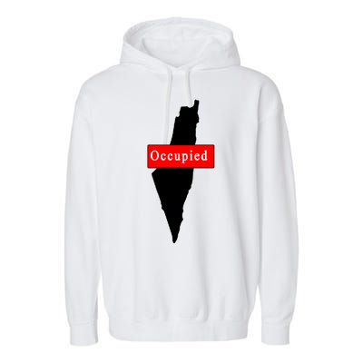 Occupied Palestine Free Gaza Anti Israel Garment-Dyed Fleece Hoodie