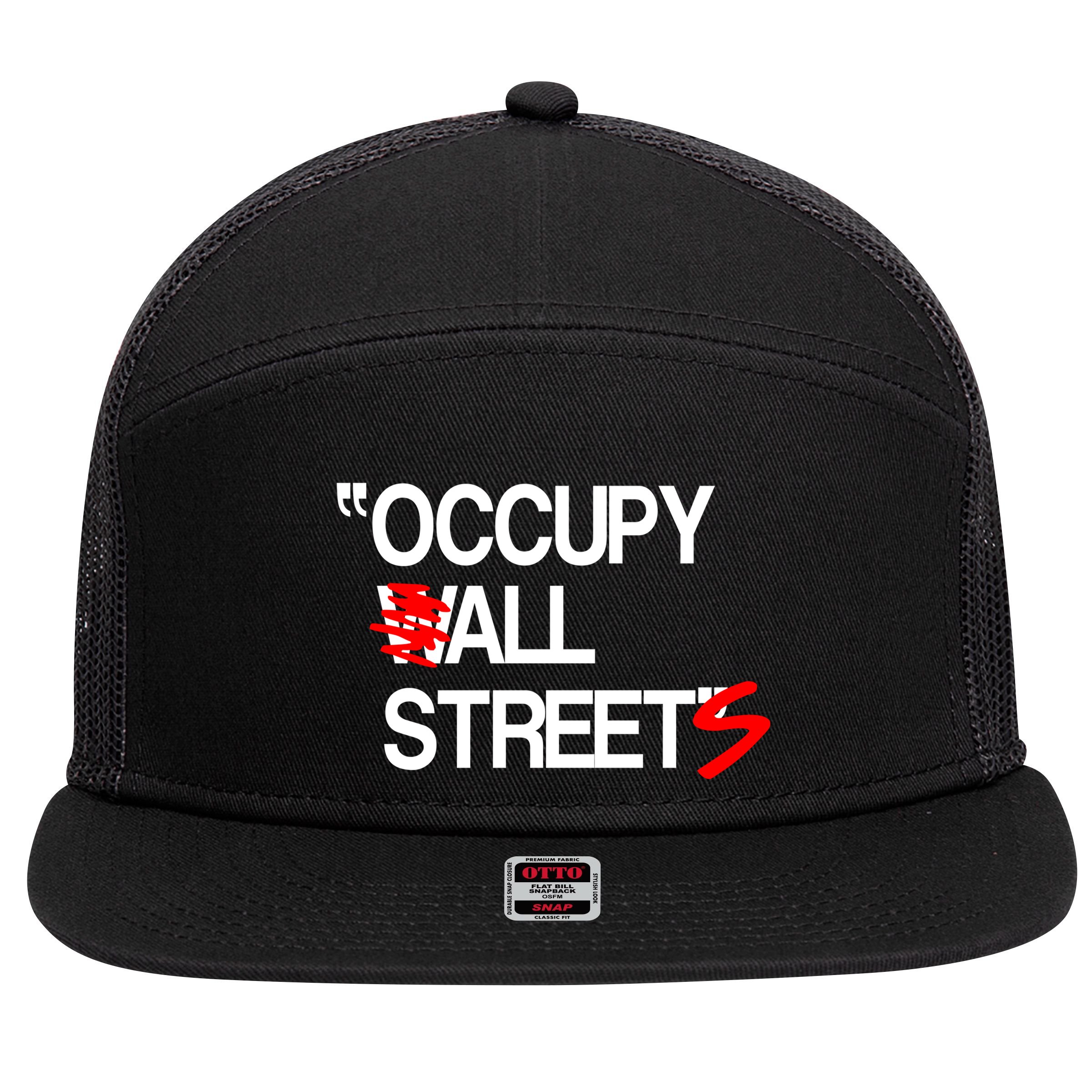 Occupy All Streets 7 Panel Mesh Trucker Snapback Hat