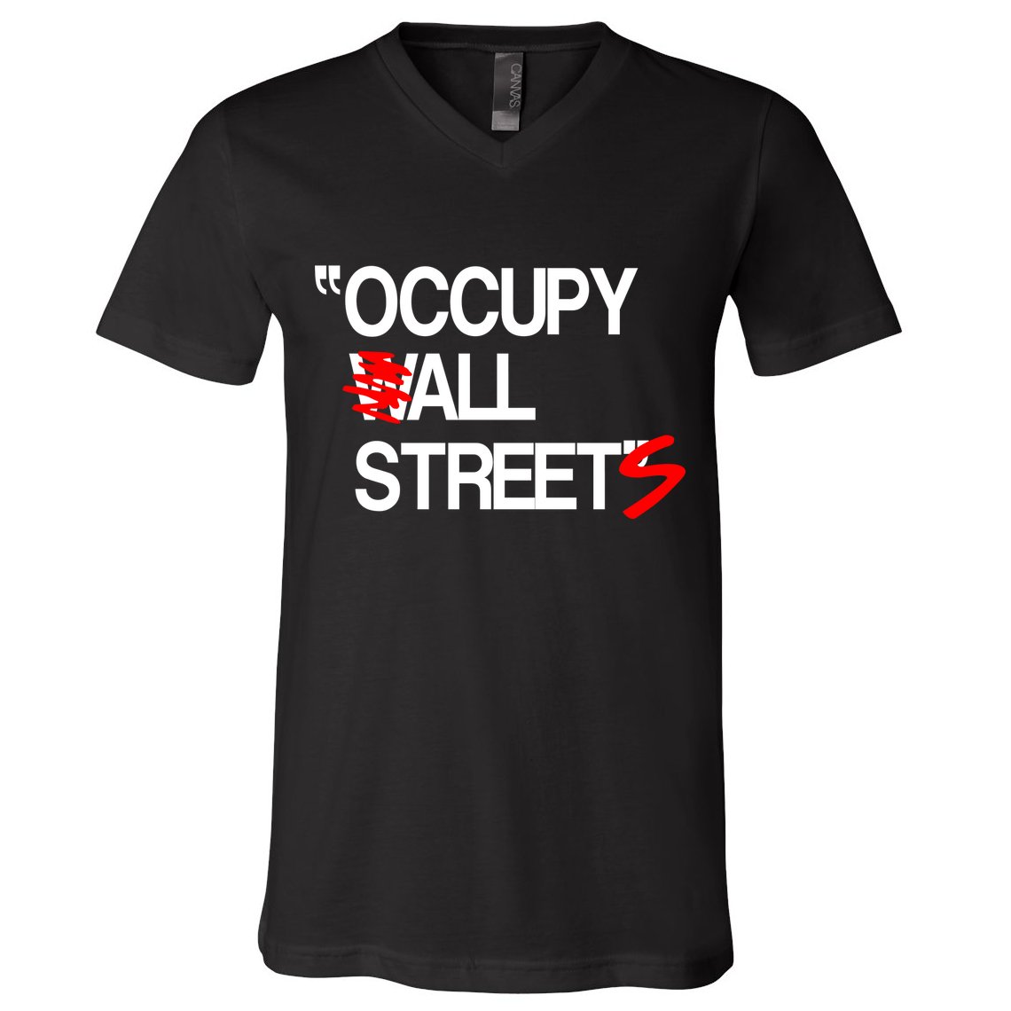 Occupy All Streets V-Neck T-Shirt