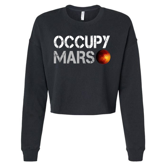 Occupy Mars Cropped Pullover Crew
