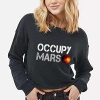 Occupy Mars Cropped Pullover Crew