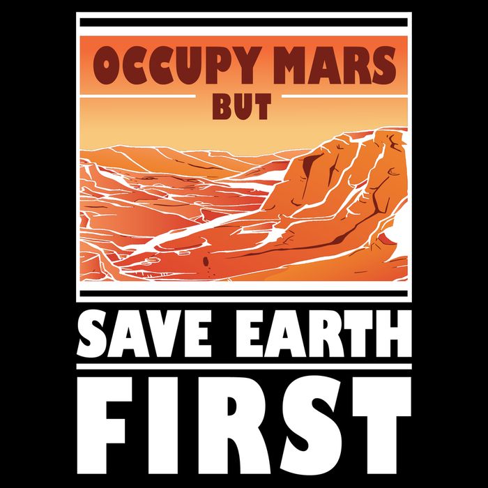 Occupy Mars But Save Earth First Hooded Wearable Blanket
