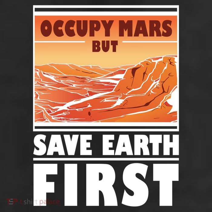 Occupy Mars But Save Earth First 25L Jumbo Tote