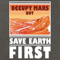 Occupy Mars But Save Earth First Cotton Canvas Backpack