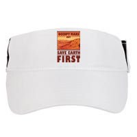 Occupy Mars But Save Earth First Adult Drive Performance Visor