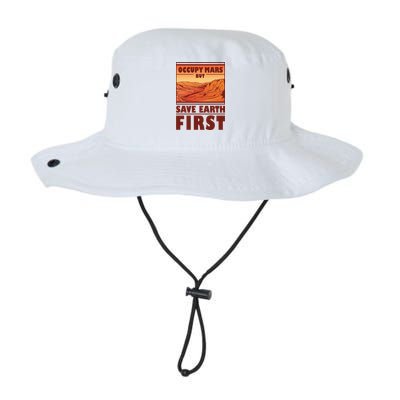 Occupy Mars But Save Earth First Bucket Hat
