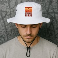 Occupy Mars But Save Earth First Bucket Hat