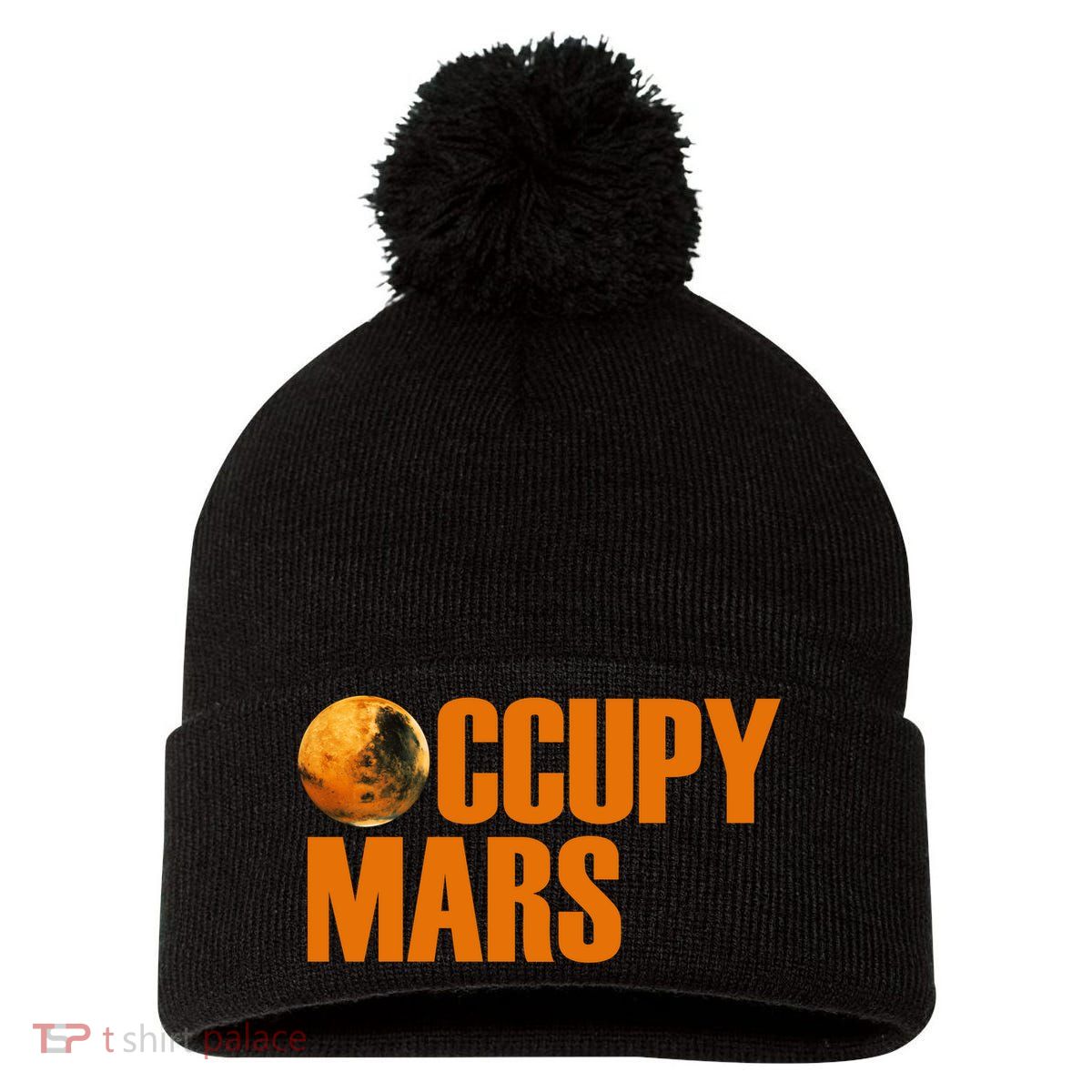 Occupy Mars Space Pom Pom 12in Knit Beanie