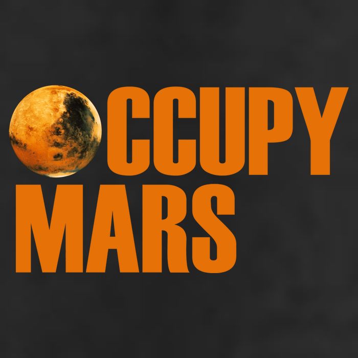 Occupy Mars Space Golf Towel