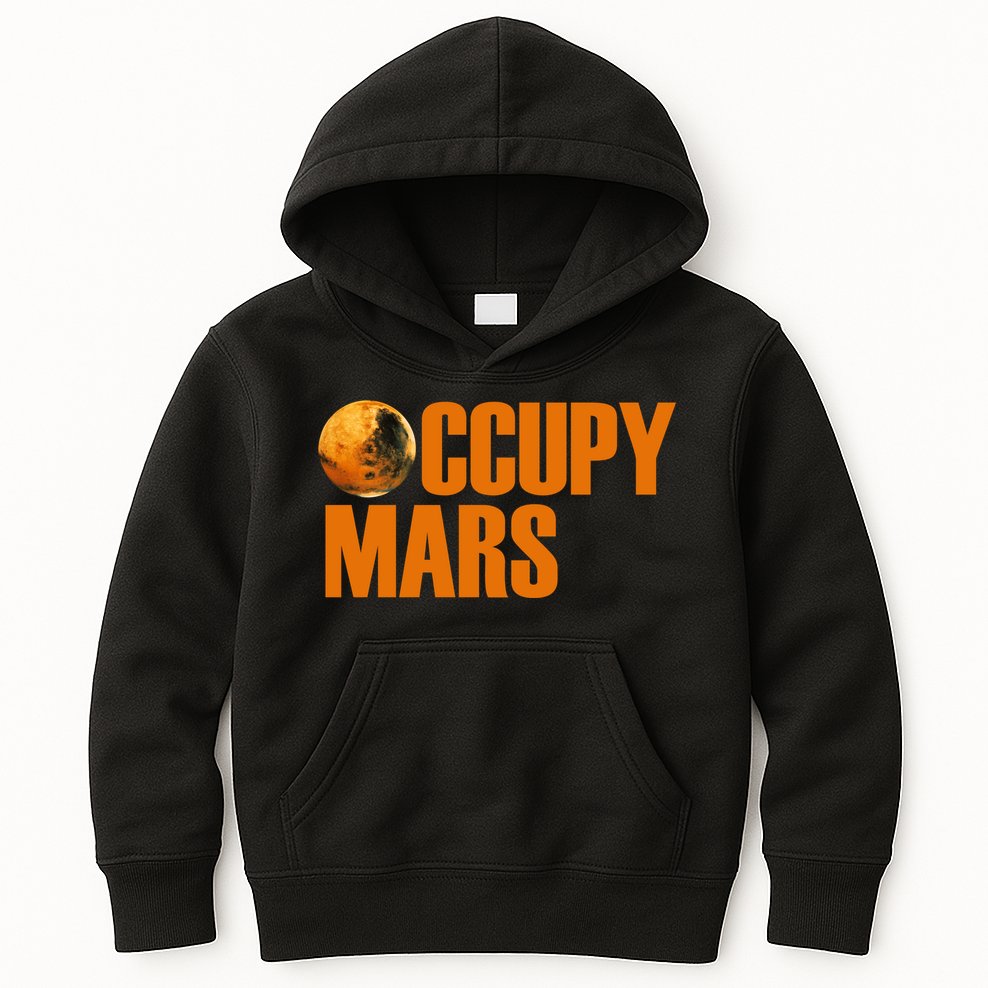 Occupy Mars Space Kids Hoodie