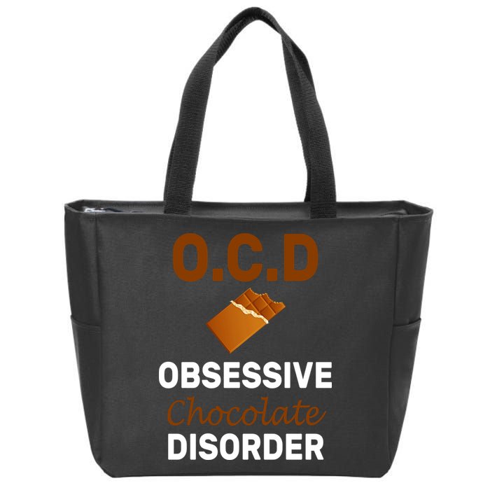 OCD Obsessive Chocolate Disorder Zip Tote Bag
