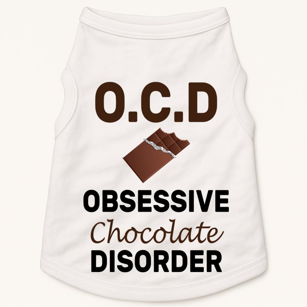 OCD Obsessive Chocolate Disorder Doggie Tank