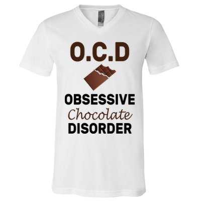 OCD Obsessive Chocolate Disorder V-Neck T-Shirt