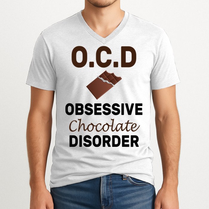 OCD Obsessive Chocolate Disorder V-Neck T-Shirt