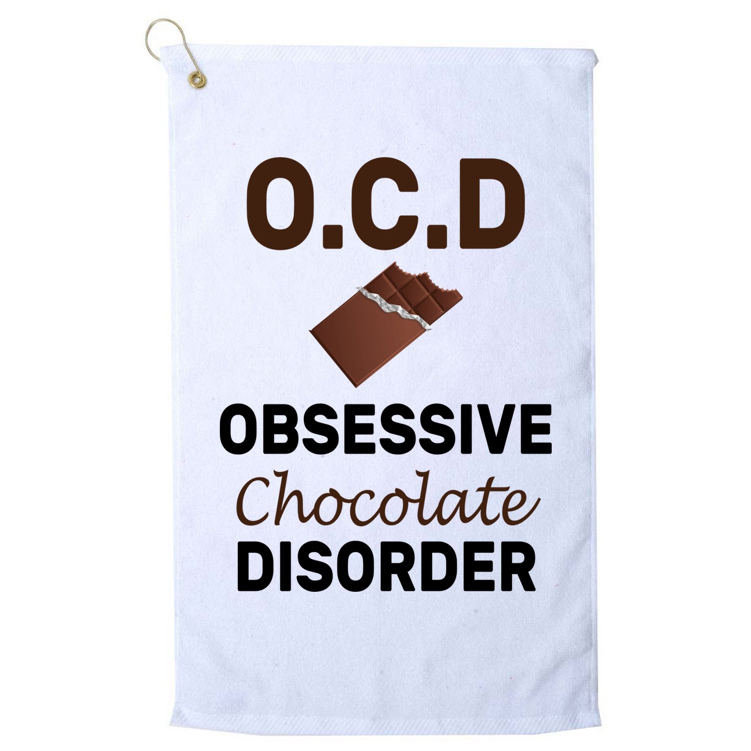 OCD Obsessive Chocolate Disorder Golf Towel