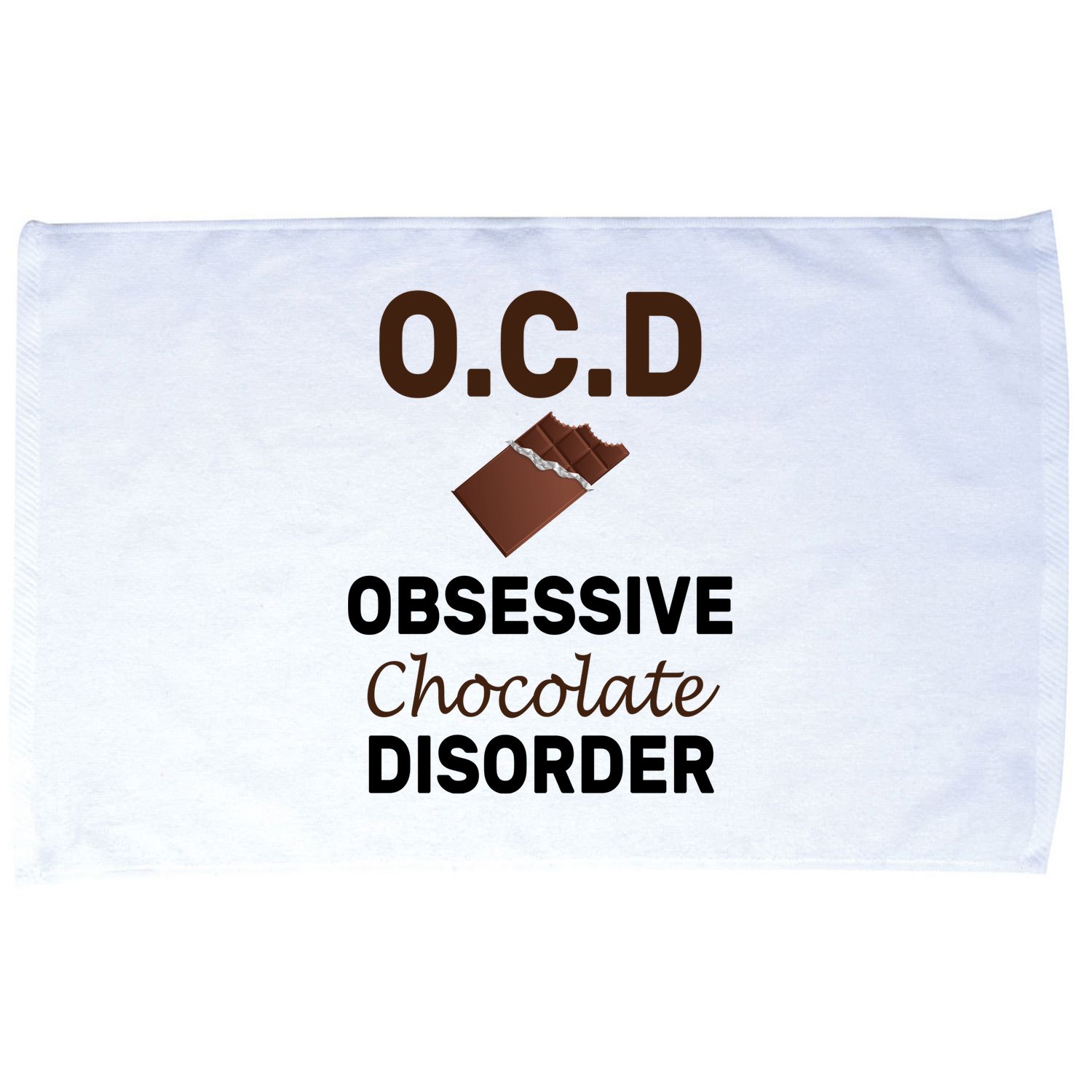 OCD Obsessive Chocolate Disorder Microfiber Hand Towel