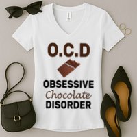 OCD Obsessive Chocolate Disorder Women's V-Neck T-Shirt