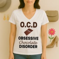 OCD Obsessive Chocolate Disorder Women's V-Neck T-Shirt