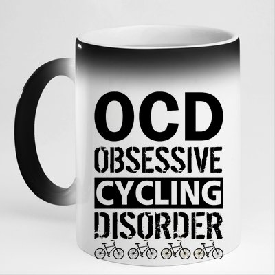 OCD Obsessive Cycling Disorder 11oz Black Color Changing Mug