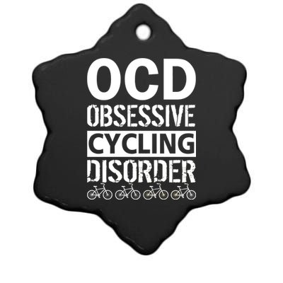 OCD Obsessive Cycling Disorder Ceramic Star Ornament