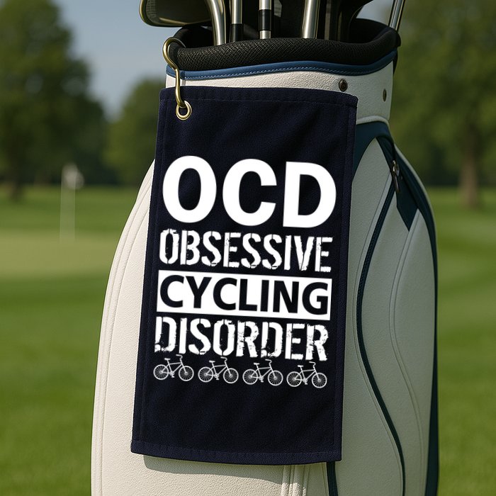 OCD Obsessive Cycling Disorder Golf Towel